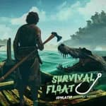 Survival Float Simulator - Crocodile Waters Craft, Raft, Build