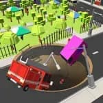 Holein. Black hole eat city and absorb farm