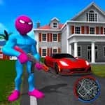 Spider Stickman Rope Hero Open World City Gangster