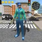 Superhero Santa Claus Crime City rope hero